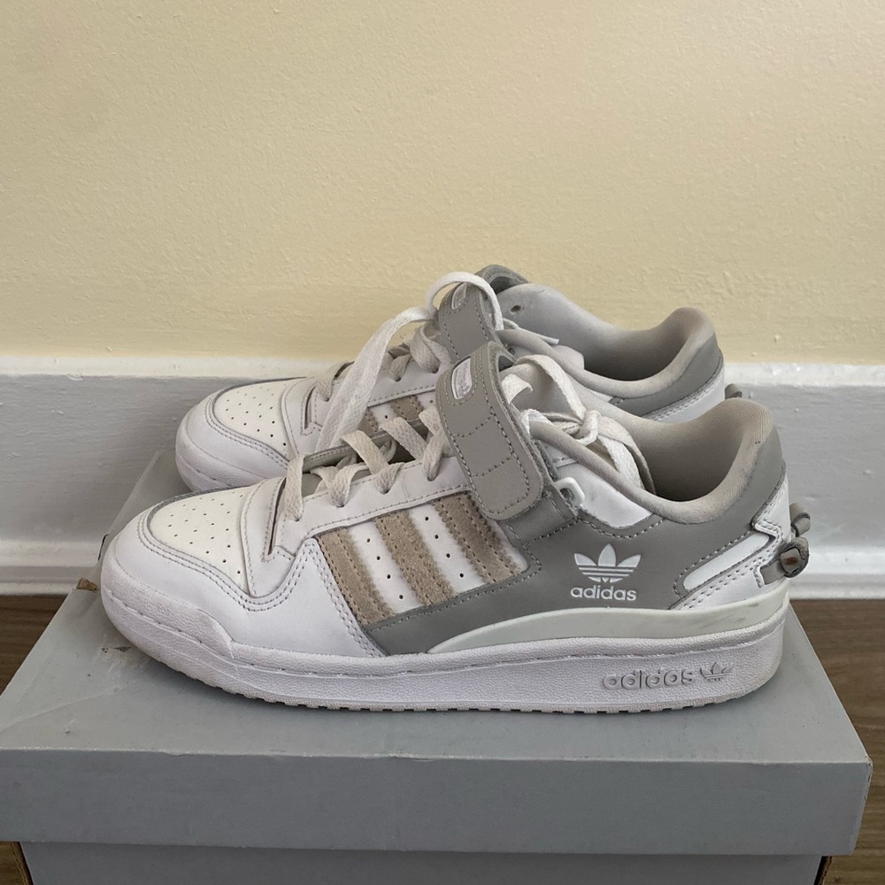 SOLD Adidas Forum Grey and Beige Woman 7